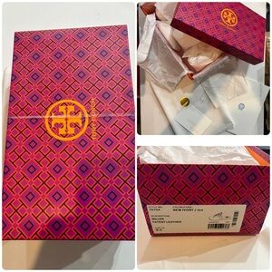 Tory Burch Pink and Orange Women's Shoe box BOX ONLY see pictures